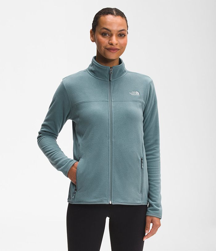 The North Face Softshell Jacket TKA Glacier Full Zip Blue - Womens - Thailand BPWJD-6540